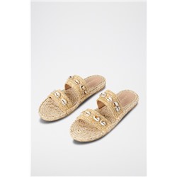 Sandalias destalonadas Blanco roto