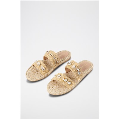 Sandalias destalonadas Blanco roto