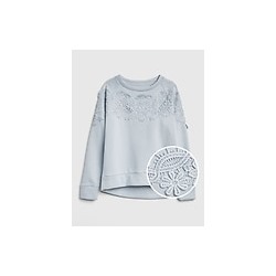 Lace Applique Sweatshirt in Fleece