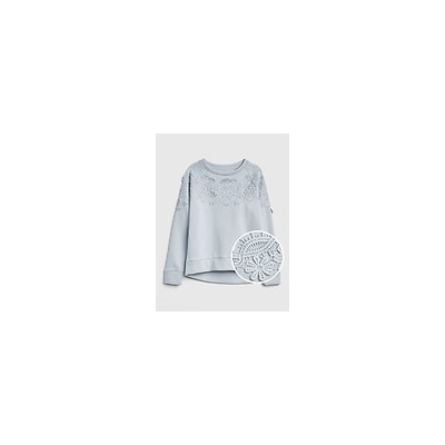 Lace Applique Sweatshirt in Fleece