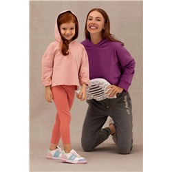 Kadın Violet Kapüşonlu Sweatshirt
