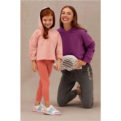 Kadın Violet Kapüşonlu Sweatshirt