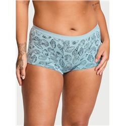 Seamless Lace-Trim Boyshort Panty