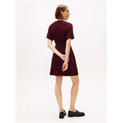 Gold Crest Logo Belted T-Shirt Dress