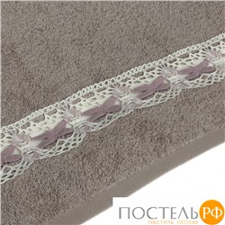 Полотенеце Карвен Elit 50*90 6шт.махра с кружевом H 7003 NATURELLA