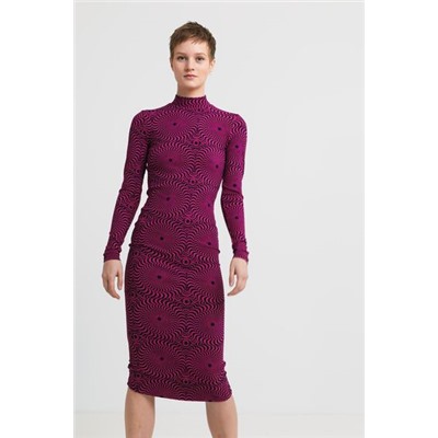 Vestido midi slim psicodelia