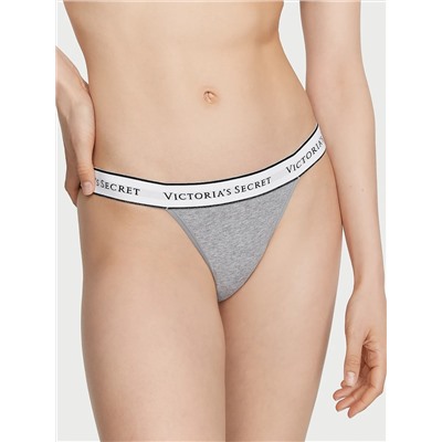 Logo Cotton Tanga Panty