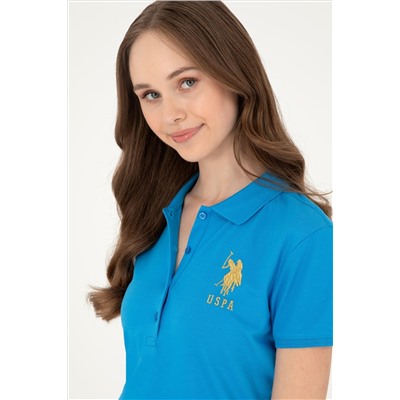 Kadın Saks Basic Polo Yaka Tişört