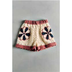 FLORAL CROCHET BERMUDA SHORTS - SEA NY