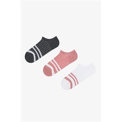 Penti, Rib Line Pembe Gri Beyaz 3lü Sneaker Çorap