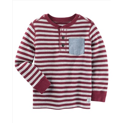 Striped Thermal Henley