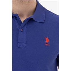 Erkek Mavi Basic Polo Yaka Tişört