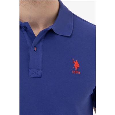 Erkek Mavi Basic Polo Yaka Tişört