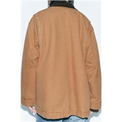 PADDED JACKET WITH CONTRAST COLLAR ZW COLLECTION