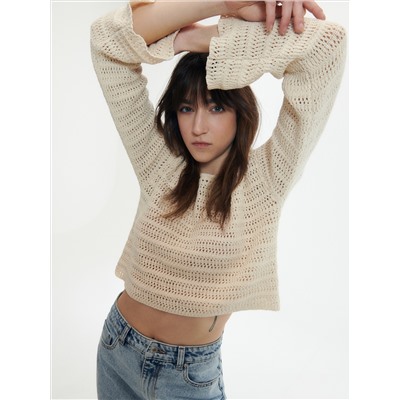 Durchbrochener Pullover