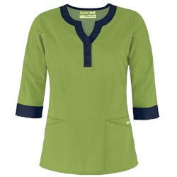 UA Butter-Soft STRETCH Scrubs Contrast 3/4 Sleeve Top