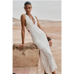 EMBROIDERED MIDI DRESS