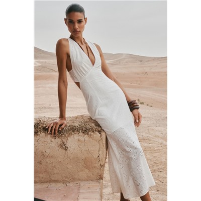 EMBROIDERED MIDI DRESS