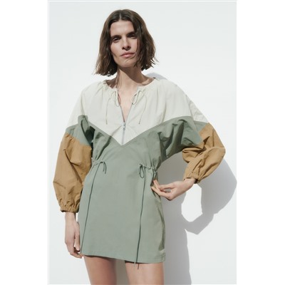 VESTIDO NYLON COMBINADO