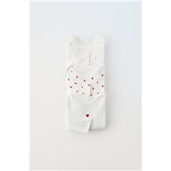 FEW ITEMS LEFT 3-PACK OF HEART BODYSUITS