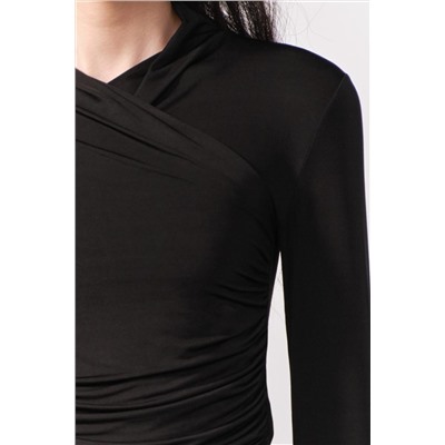 DRAPED VISCOSE T-SHIRT