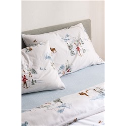 Neiger King Size %100 Pamuk Flanel Nevresim Takımı - Beyaz