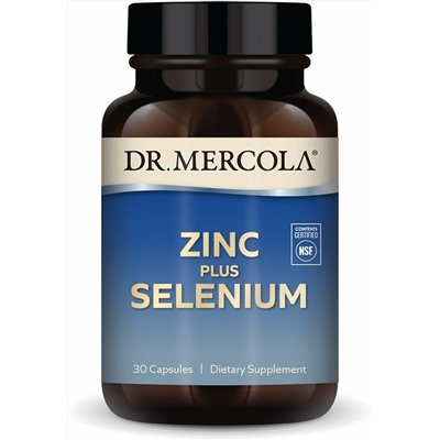 Dr. Mercola Комплекс Цинка и Селена для поддержки иммунитета, мозга и дыхательной системы - 30 капсул
