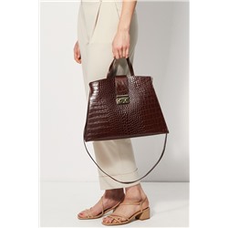 Bolso de piel Flavie Marrón