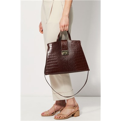 Bolso de piel Flavie Marrón