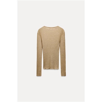 RIBBED LONG SLEEVE T-SHIRT