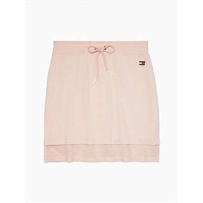 TOMMY HILFIGER ESSENTIAL MESH HEM SKIRT