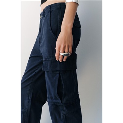 ZW COLLECTION SLIM FIT CARGO TROUSERS