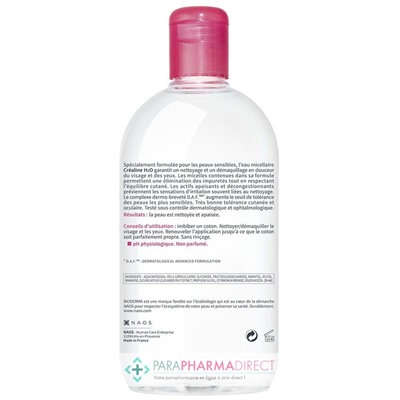 Bioderma Créaline H2O - L'Eau Micellaire Originale - LOT de 2x500 mlLot  × 2
