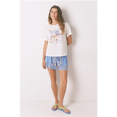 Camiseta Smile Off White Algodón