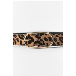 LEATHER ANIMAL PRINT BELT