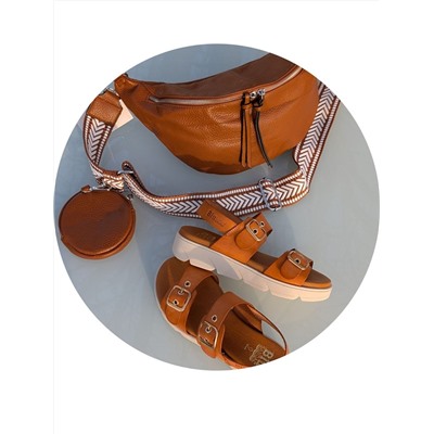 Комбо Босоножки от испанского производителья S58802 Cuero + PELLE- PAOLO Bags 397 Brown