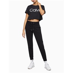 Performance Calvin Logo Cropped Boxy T-Shirt