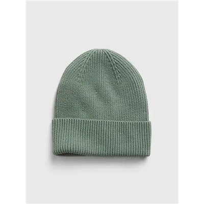 Organic Cotton Ribbed Beanie