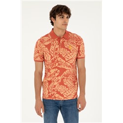 Erkek Regular Fit Polo Yaka Pudra Tişört
