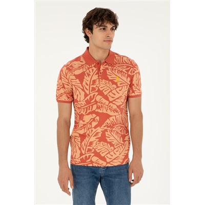 Erkek Regular Fit Polo Yaka Pudra Tişört
