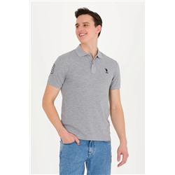 U.S. Polo Assn. Erkek Gri Melanj Polo Yaka T-shirt Basic 50264891-VR049