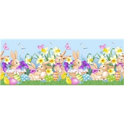 Дорожка столовая "Пасхальные зайчики" 45*150 см. хлопок 100%