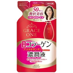 KOSE COSMEPORT Grace One Антивозрастное молочко для лица с коллагеном 3 в 1 после 50 лет, сменная упаковка 200 мл