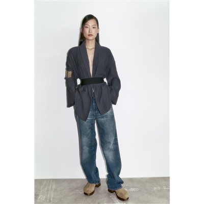 BLOCK HEEL SPLIT SUEDE CLOGS