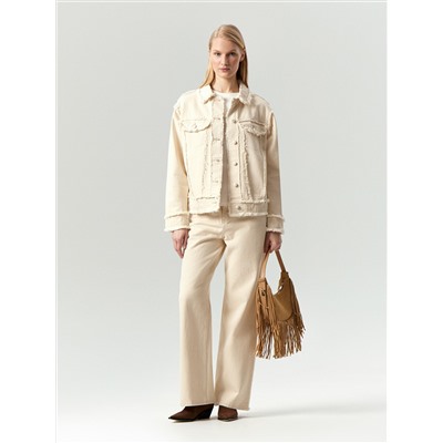 Джинсовая куртка oversize с бахромой, N081/dearsi
