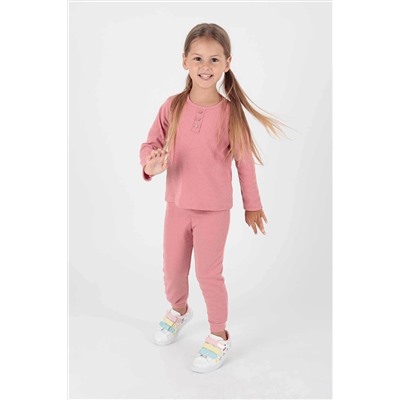 AHENGİM 2204 Kız Çocuk Düğmeli Takım 1-2-10001119