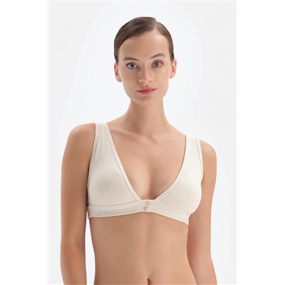 Dagi Ekru Düğme Detaylı Ribana Bralet 22WW23202MA_EK