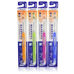 LION Зубная щетка очищение Clinica brush flat hard 3х рядная минищетина жесткая