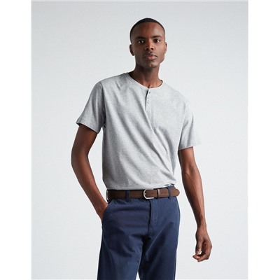 Buttons T-shirt, Men, Grey