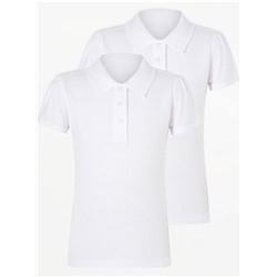 White School Polo Boys School Trousers and Girls School Skirt Set